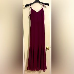 Women’s Lulus Wedding Guest Dress, Wine/Burgundy, Size L
